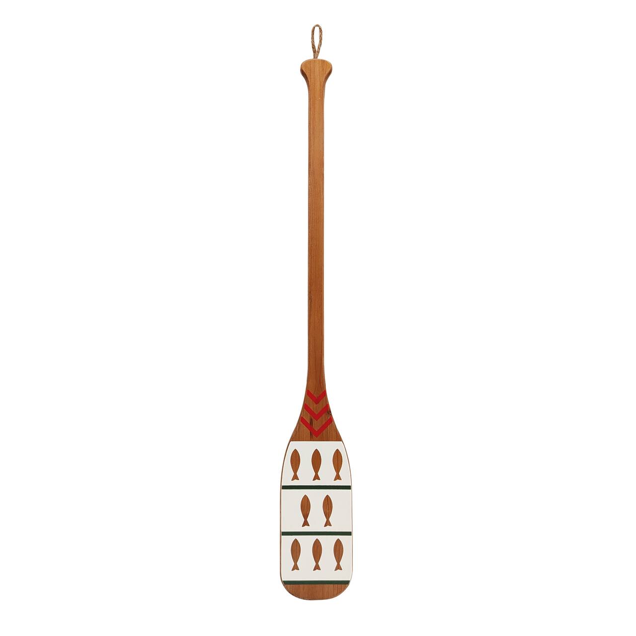 26.5" Brown & White Fish Paddle Wood Wall Décor by Celebrate It™